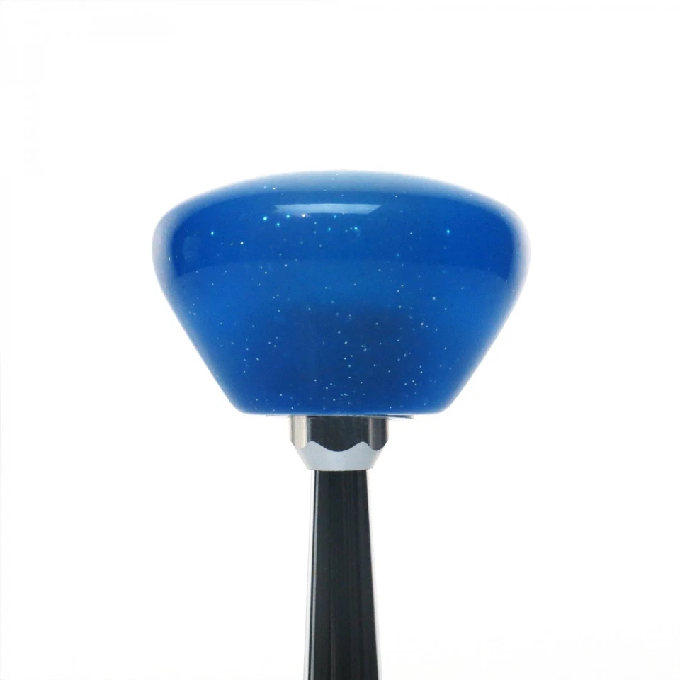 Jordan Blue Retro Metal Flake Shift Knob w/ M16x1.5 Insert Shifter Auto Manual - Image 2 of 4