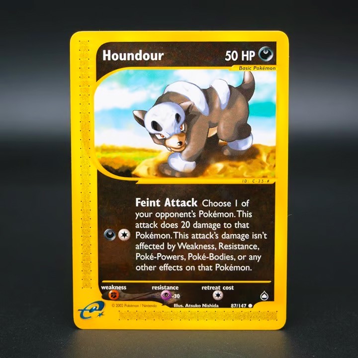 Houndour 87/147 Aquapolis E Series Vintage WOTC Common Pokemon Card Near Mint