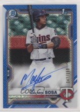 2021 Bowman Chrome Prospect HTA Choice Refractor 47/150 Malfrin Sosa Auto 4z8