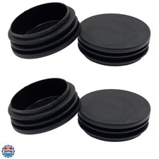 4PCS 50mm 2 Inch Round Plastic Plug, Round Black Plastic End Cap, Pipe Tubing...