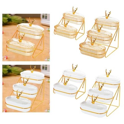 Dried Fruit Dish Appetizer Tray with Rack Platter Organizer Storage Container