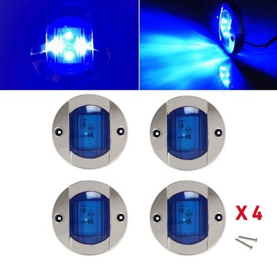 4pcs LED Innenraumbeleuchtung Yacht Marine Boot Cabin Deck Wasserdicht Blau 24V