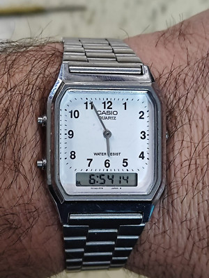 Vintage  Casio AQ-230  mod 5154 anlo/dig   Working