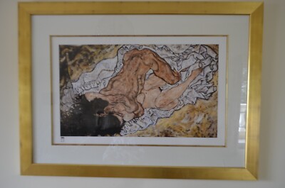 Egon Schiele 1890-1918 Liebespaar Akt 128x94cm limitiert Nr 203/375 Heliogravure