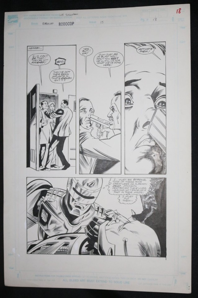 RoboCop #15 p.13/18 - RoboCop Finds Others Like Him - 1991 Art By Lee Sullivan Comic Art