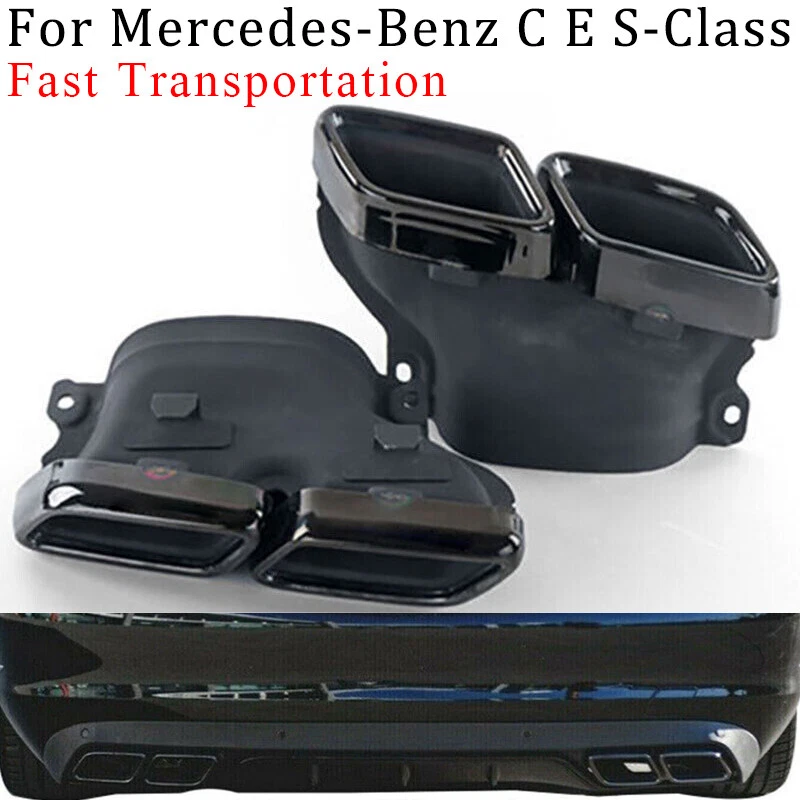Puntas silenciador tubo trasero doble punta escape para Mercedes Benz W205 C63 2015-2018 Foto 4 de 4