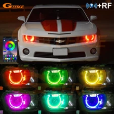For Chevrolet Camaro 2009 - 2013 Multi Color RGB LED Angel Eyes Bluetooth APP