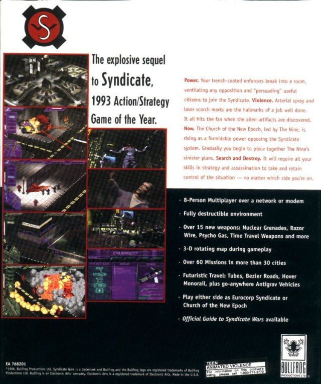 Syndicate Wars PC Game CD-ROM 1996 Video Game Jewel Case + Disc