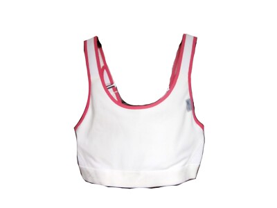 CW-X WOMEN'S VERSATX RUNNING SUPPORT  PRINT SPORTS BRA,WHITE/RASPBERRY,32B/C,NEW