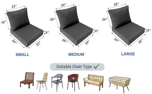 |COVER ONLY| Piped Trim Outdoor Deep Seat Cushion Patio Furniture Cushion Covers - Picture 3 of 169