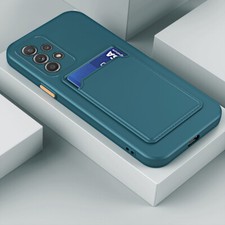 Image of Case With Card Slot Holder Silicone Cover For Samsung A16 A36 A17 A55 A56 A05s