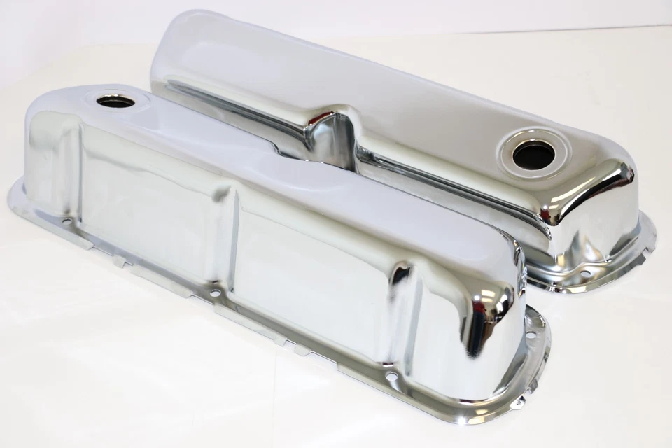 SB Ford Cromo Motor Dress Up Kit Cubiertas de Válvula Limpiador de Aire Lavable SBF 289 302 Foto 2 de 4