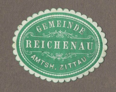 Seal stamp Saxony: MUNICIPALITY OF REICHAU / AMTSH. ZITTAU (Bogatynia)