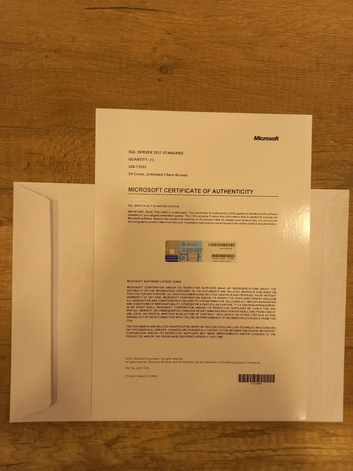Microsoft SQL Server 2017 Standard 24 Core unlimitd User CAL Authentic 228-11033 - Image 4 of 4