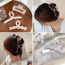 Women Hair Claw Hairpin Shark Clip Twist Square Catch Hair Accessories Barrettes