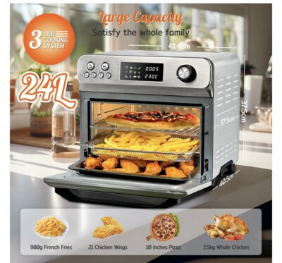 Sensio Home 12L Air Fryer Oven, Rotisserie, Dehydrator, 10 in 1, 1800W  UK