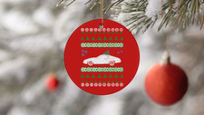 1977 Buick Skyhawk Ugly Christmas Sweater Circle Ornament