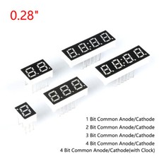 Red 7 Segment 0.28" LED Display Digital Tube Common Anode / Cathode 1 2 3 4 Bit
