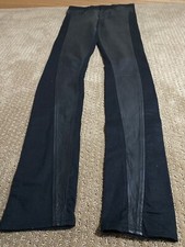 Helmut Lang Size 26 Black Patina Classic Edgy Scandalous Leather Leggings Womens