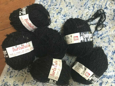 Lot of 6 vintage Skeins Berger du Nord turlututu Black