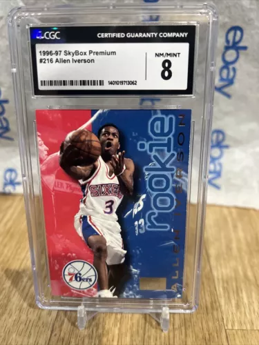 1996-97 Skybox Premium Allen Iverson Rookie Cgc Mint 8