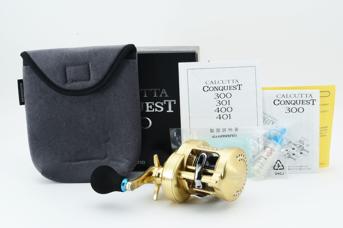 🌟Top Mint🌟 Shimano 18 Calcutta Conquest 300 Right Bait Reel W