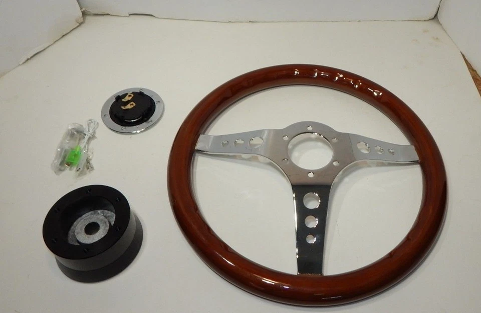 Nuevo adaptador de volante y buje de madera de 13,5" Triumph TR4 TR4A TR6 1962-76 hecho en el Reino Unido Foto 2 de 3
