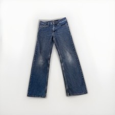 Carhartt Jeans Boys Size 12 Blue Medium Wash Denim Straight Leg Adjustable Waist