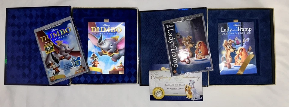 Lady and the Tramp + Dumbo 70th Anniversary DVD/Blu-ray Premium Collector's Set Foto 4 de 4