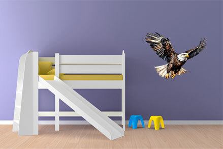 Bunter fliegender Weißkopfseeadler Vogel Wandkunst Schlafzimmer Wohnmobil Vinyl Aufkleber Aufkleber - Bild 3 von 7