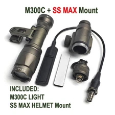 SOTAC Tactical Helmet Light ForM300C M600 M300V IR Flashlight w/S/S MA-X Bracket