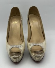 christian louboutin Sz EU 38 US 8 Snake Animal Print heels Shoe Authentic