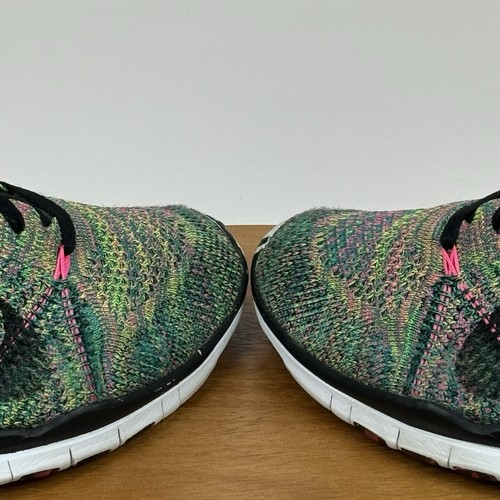 Womens Nike Free TR 5.0 Flyknit Green Athletic Training Shoes Sneakers Size 8 - Picture 6 of 9
