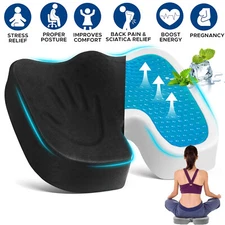 Memory Foam Seat Cushion Office Chair Car Seat Pad Coccyx Tailbone Pain Relief