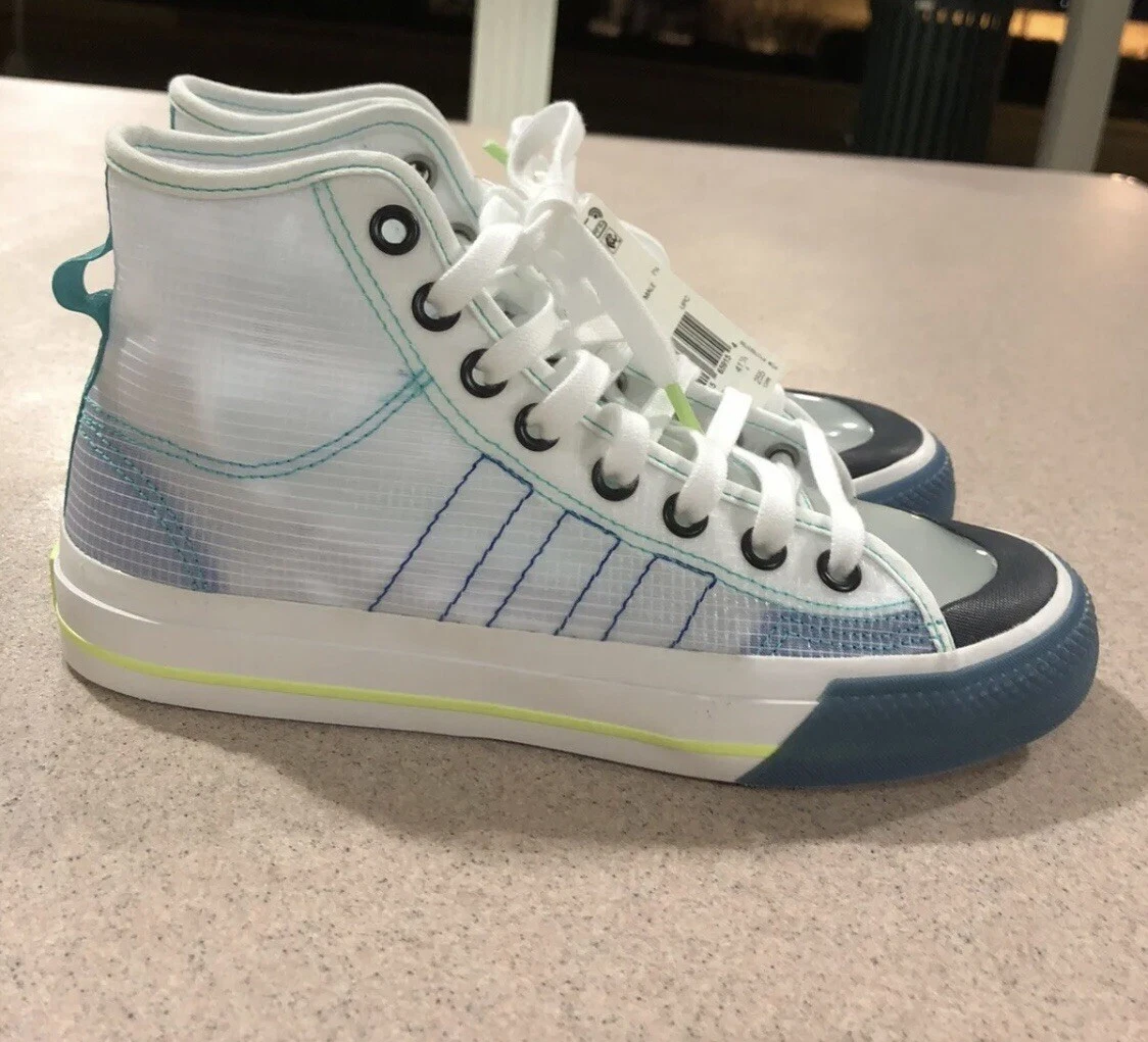 Adidas original shoes mens high tops shop white blue