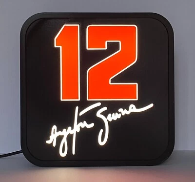 Ayrton Senna Signature - USB Powered LED Illuminated Sign - Formula 1