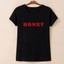 thumbnail 8 - Women's Casual HONEY Print Short Sleeve T-shirt Summer Shirt Blouse Tops JJ