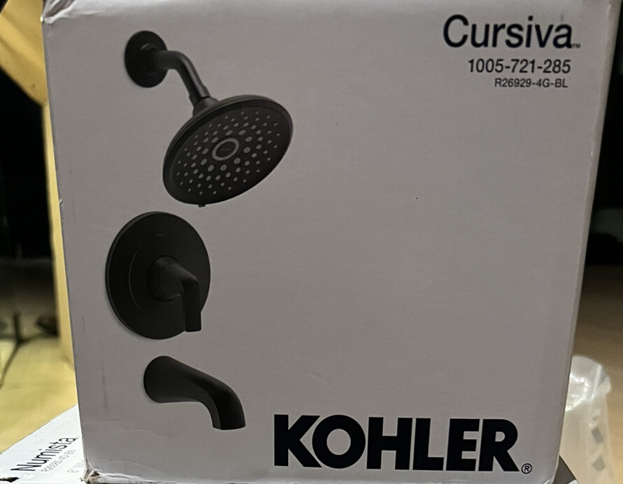 New Kohler Cursiva R269294GBL Shower Tub Faucet Black (Valve