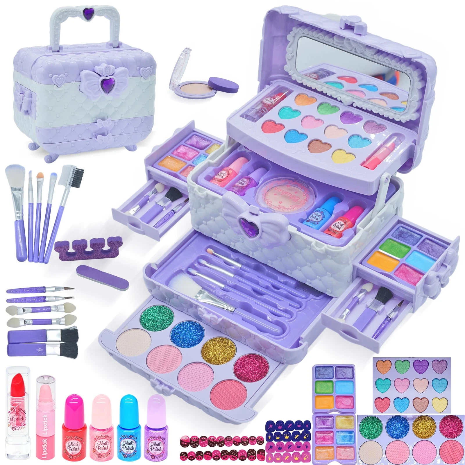 Kids Makeup Kit for Girl - Kids Makeup Kit Toys for GirlsPlay Real Makeup Gir...