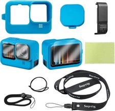 Protective Case, Silicone Case Compatible for Gopro Hero 12/11/10/9 Black Blue