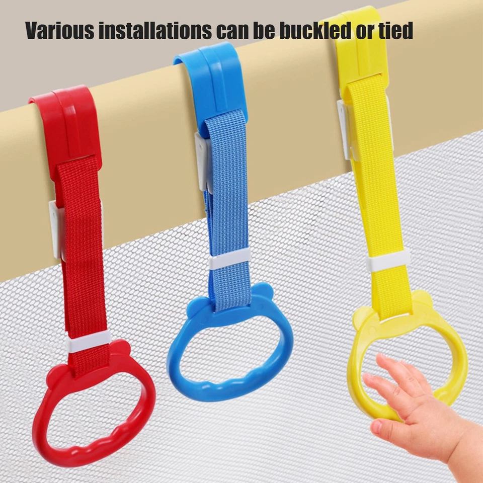 2 Piezas Anillos Pull Up para Cuna de Bebé - Ejercicio para Caminar Bebé Foto 3 de 4
