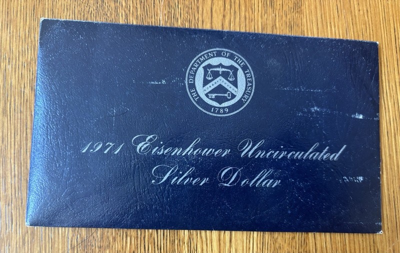 1971 Uncirculated Eisenhower Silver Dollar Proof. 40% Silver