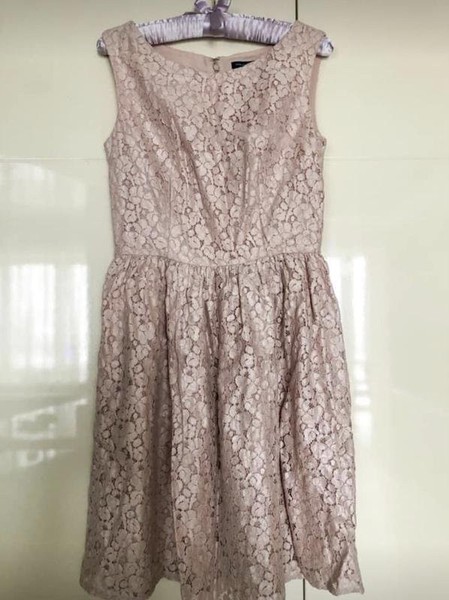 Women French Connection Dress Peach Cotton 36 / S