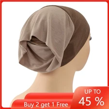 Underscarf Women Hijab Tube Cap Head Wrap Muslim Turban Hair Loss Hat Inner Cap