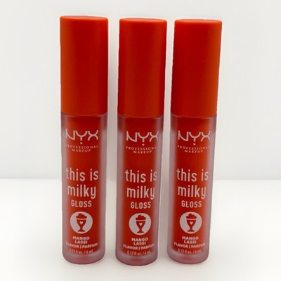 3 NYX This Is Milky Gloss Lip Gloss TIMG14 Mango Lassi 4ml New Seale