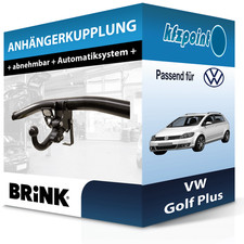 BRINK Anhängekupplung abnehmbar passend für VW Golf Plus 03.2009-12.2013 neu