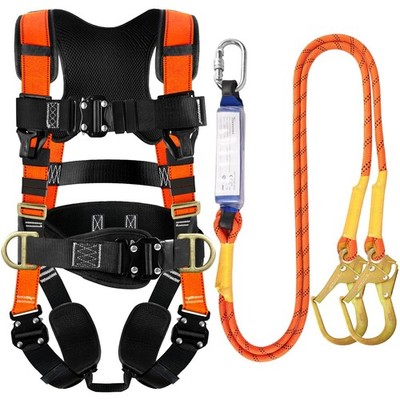 TRSMIMA Safety Harness Fall Protection - Roofing  31'' - 56'', Orange