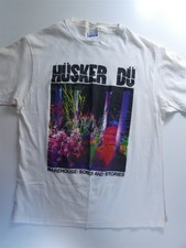 Vintage white L HUSKER DU Warehouse Songs and Stories 1980s T-SHIRT Hanes