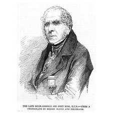 SIR JOHN ROSS Scottish Rear Admiral, Arctic Explorer - Antique Print 1856