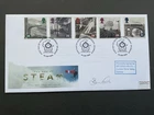1994 GB Age Of Steam Stamps FDC Signed By BRIAN WHITE Limited Edition 2/20